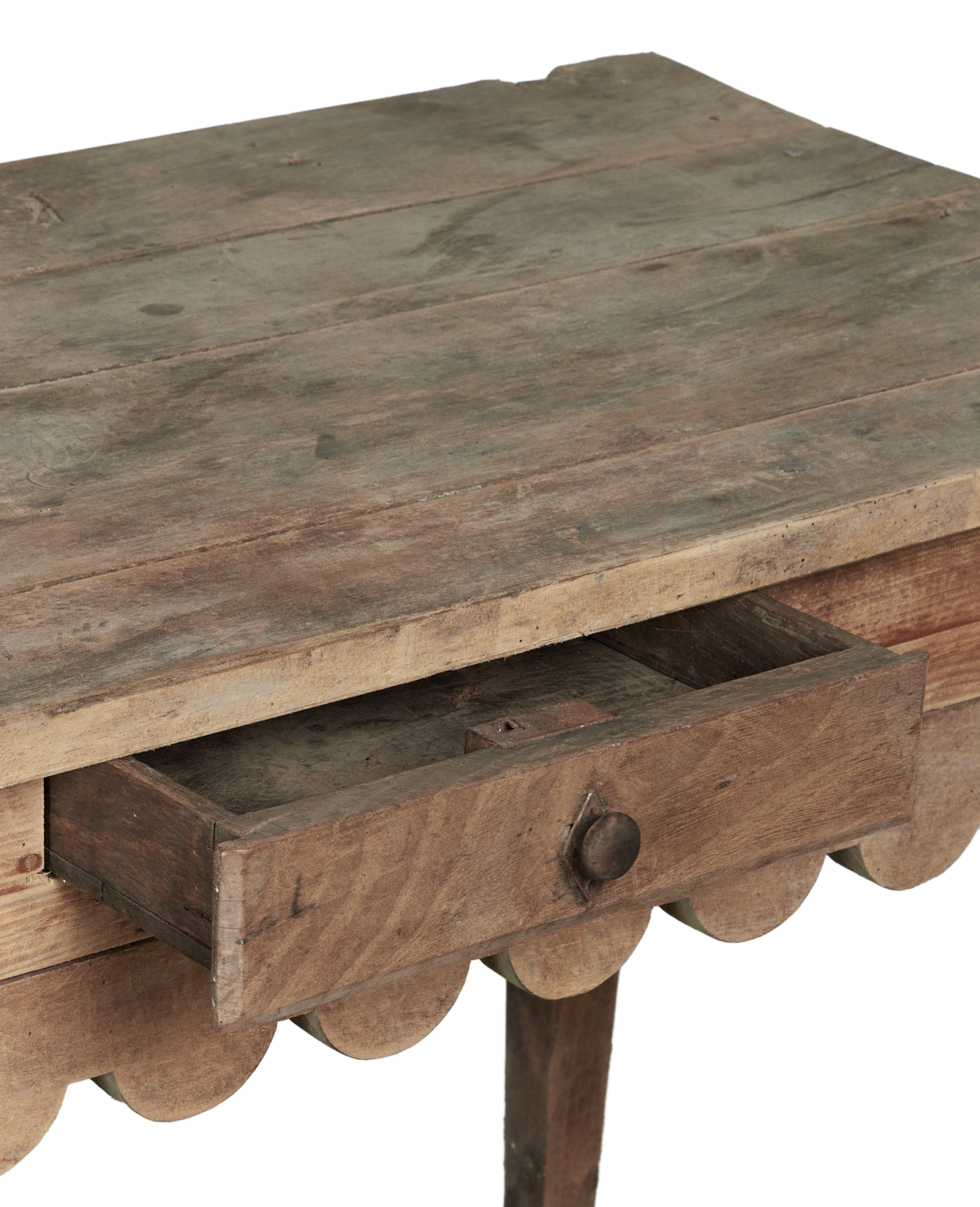 Antique Scalloped Desk from France made of Wood