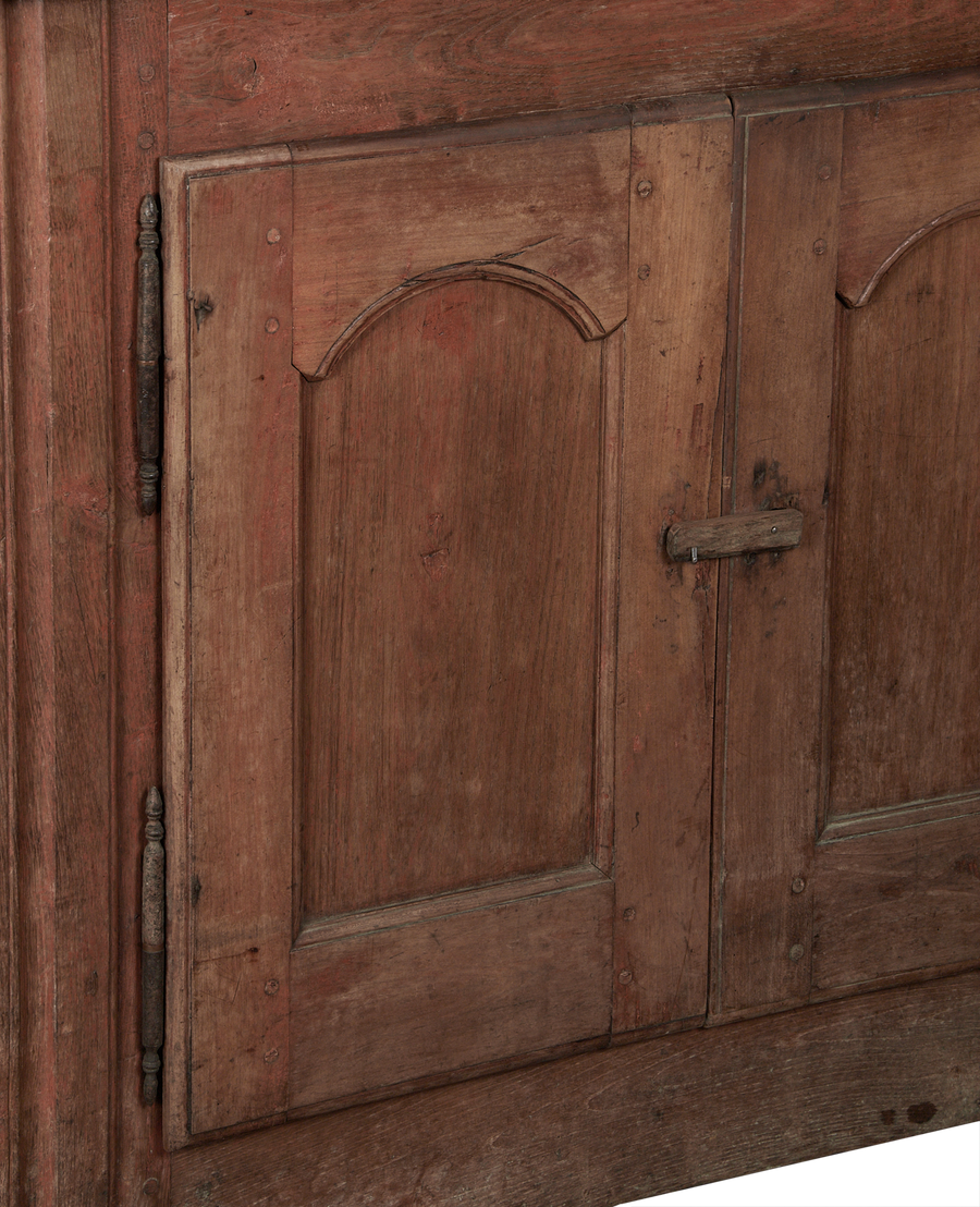 Antique Dish Cabinet - Two Piece from France made of Wood