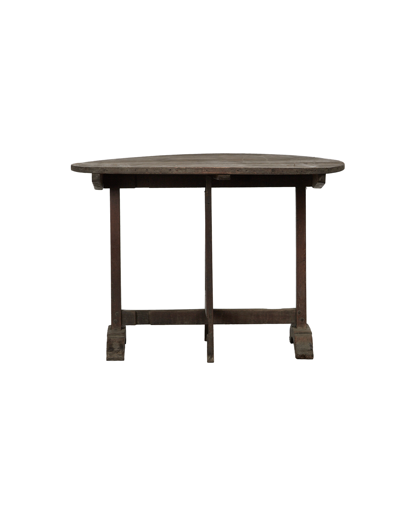 Vintage Wine Tasting Table - Round from France made of Wood