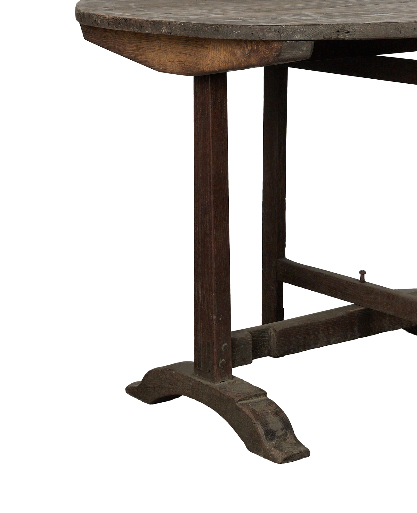 Vintage Wine Tasting Table - Round from France made of Wood