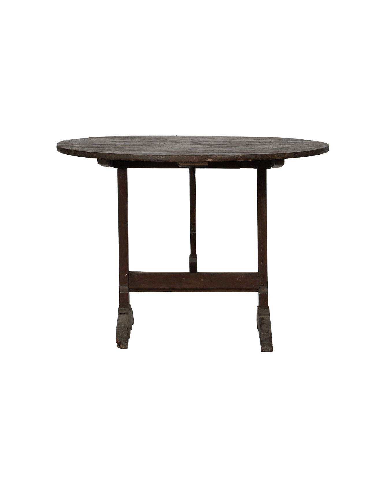 Vintage Wine Tasting Table - Round from France made of Wood