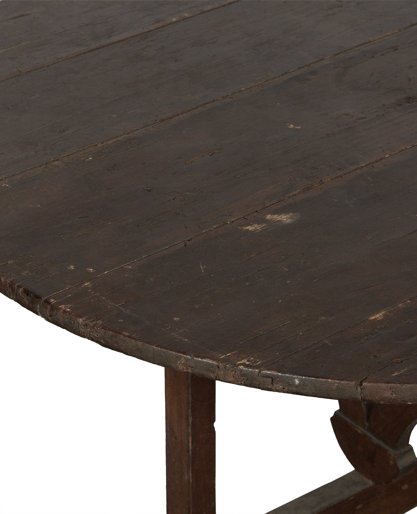 Vintage Wine Tasting Table - Round from France made of Wood