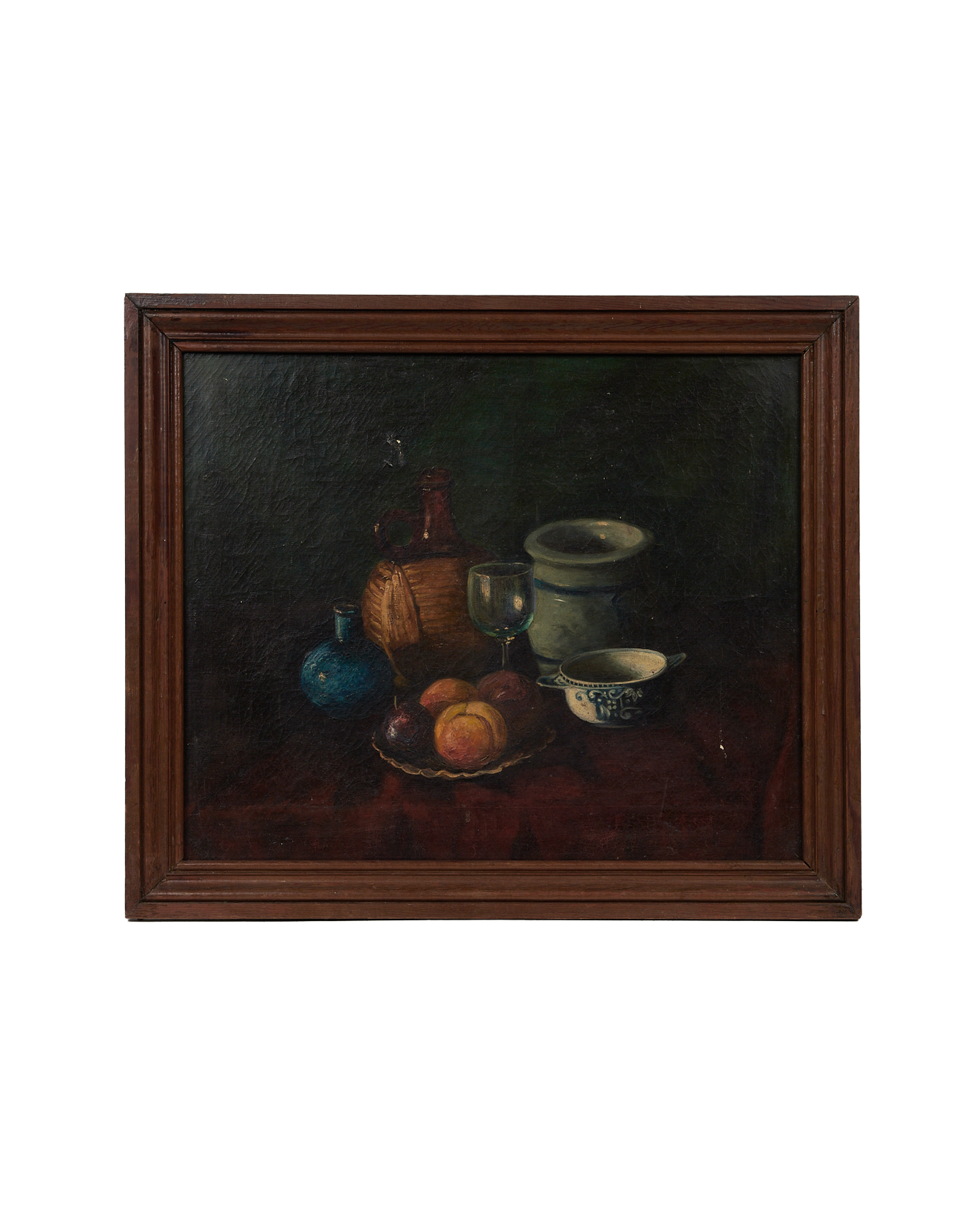 Antique Framed Still Life from France made of Canvas