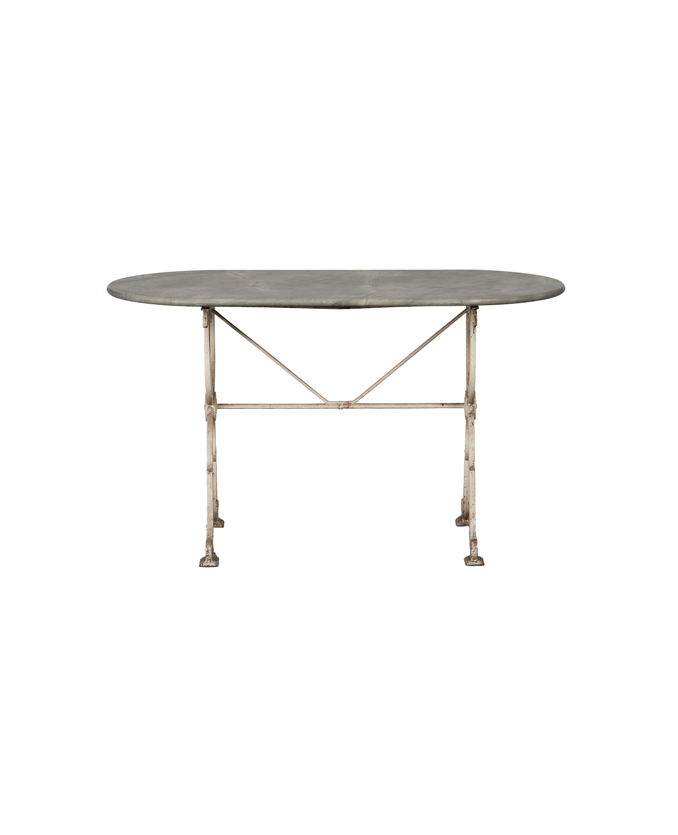 Antique Marble Bistro Table - Oval from France made of Marble