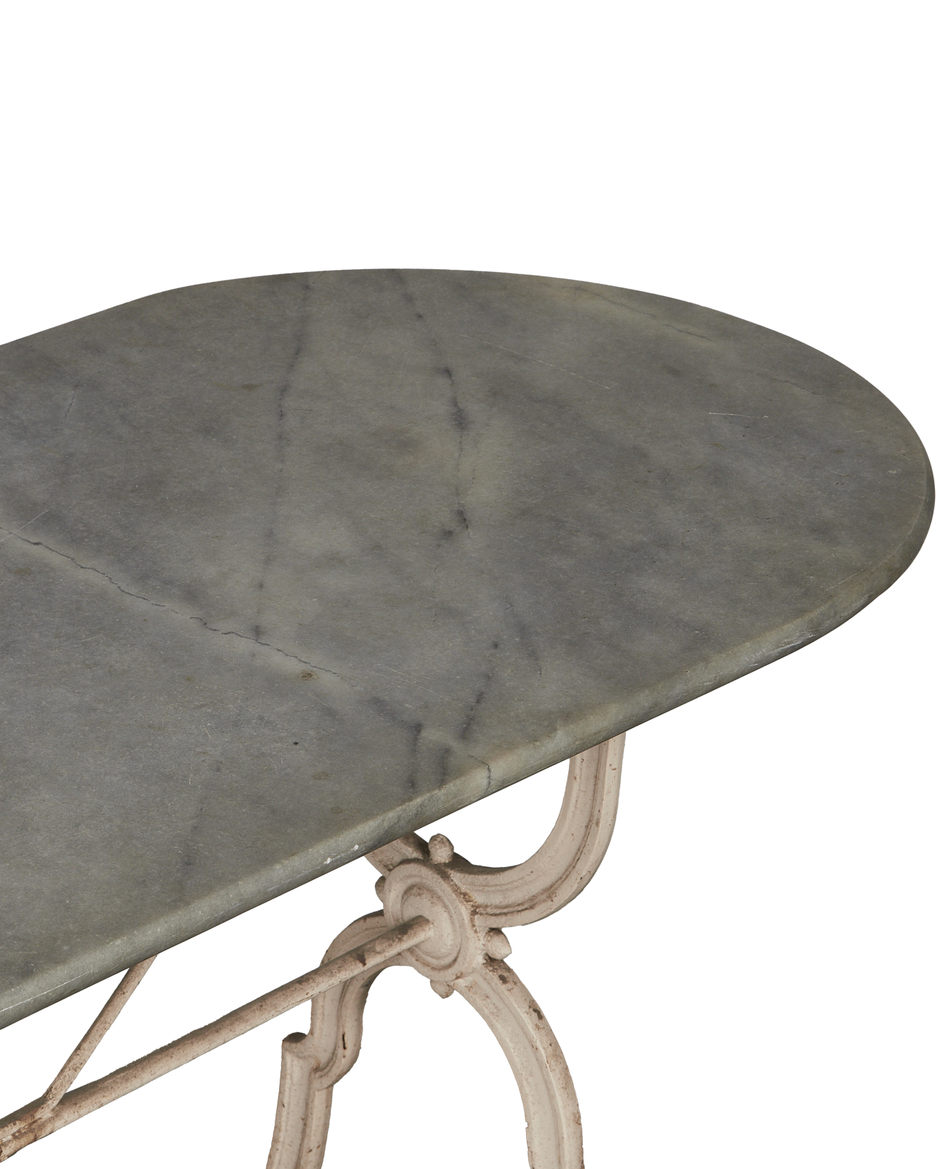 Antique Marble Bistro Table - Oval from France made of Marble