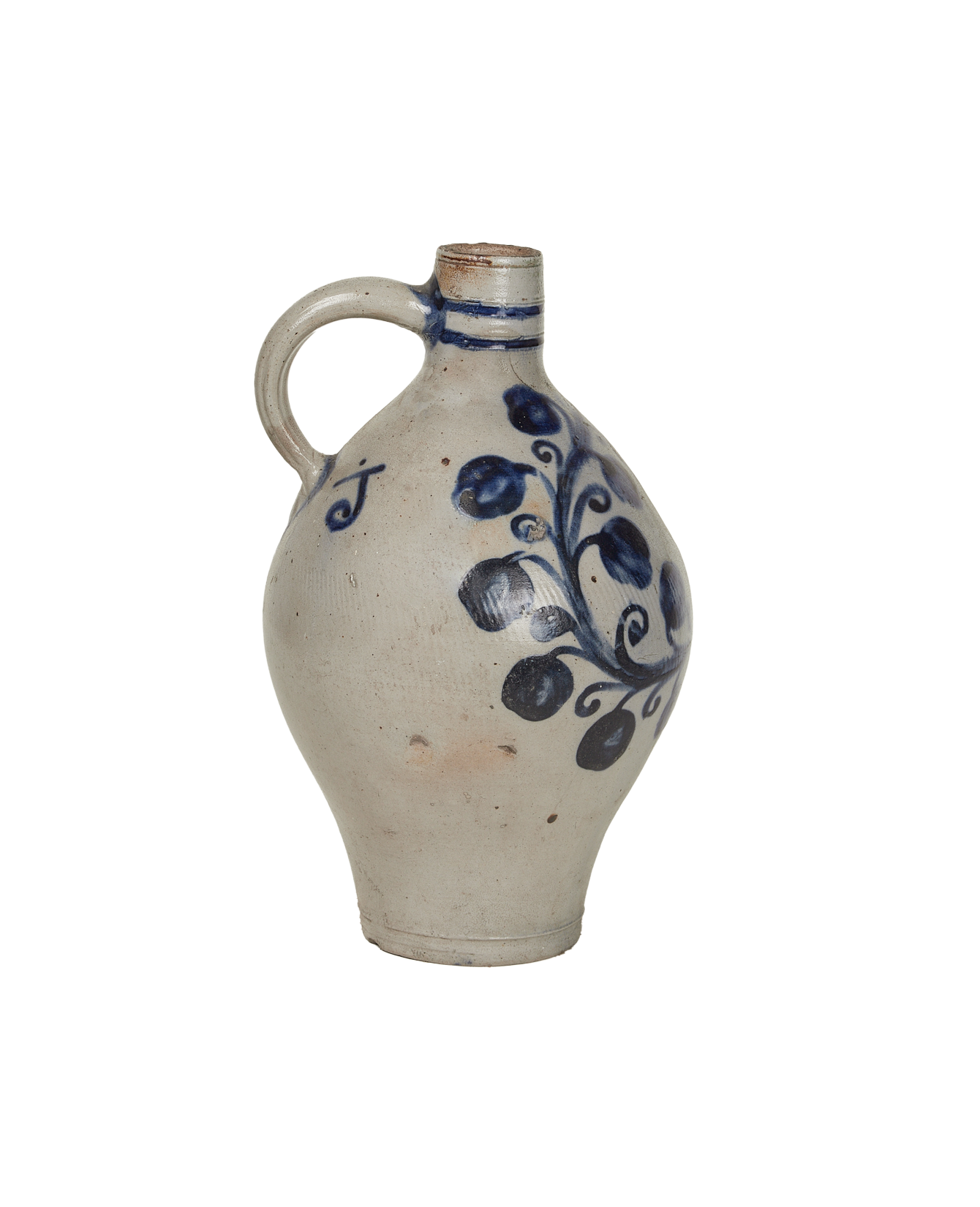 Antique Jug - Blue Alsace Glaze from France made of Ceramic