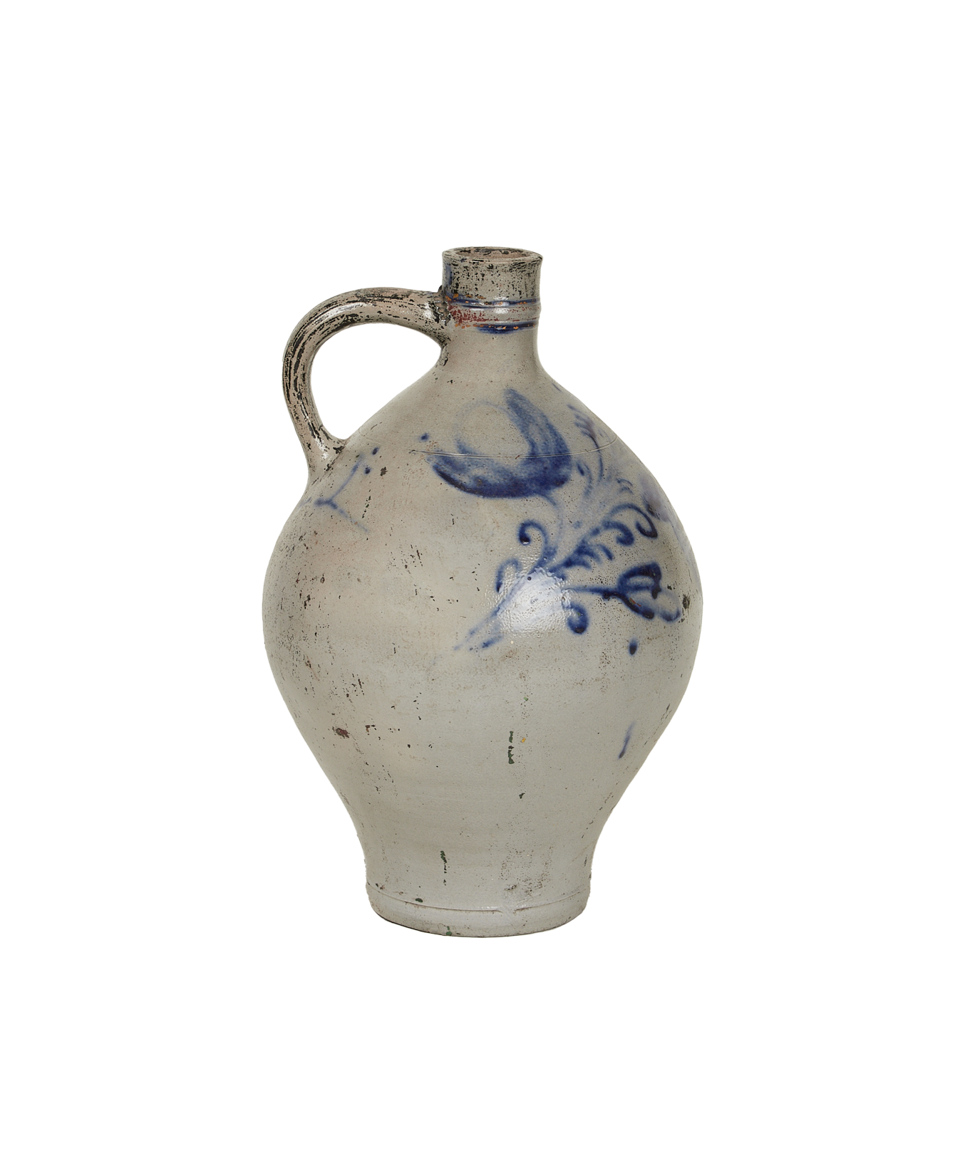 Antique Jug - Blue Alsace Glaze from France made of Ceramic