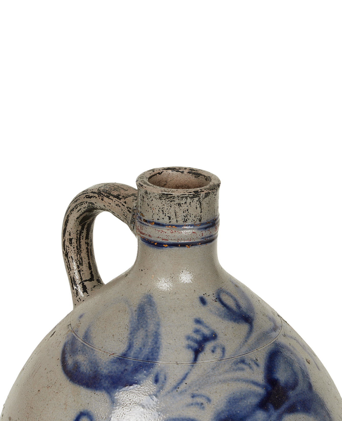 Antique Jug - Blue Alsace Glaze from France made of Ceramic