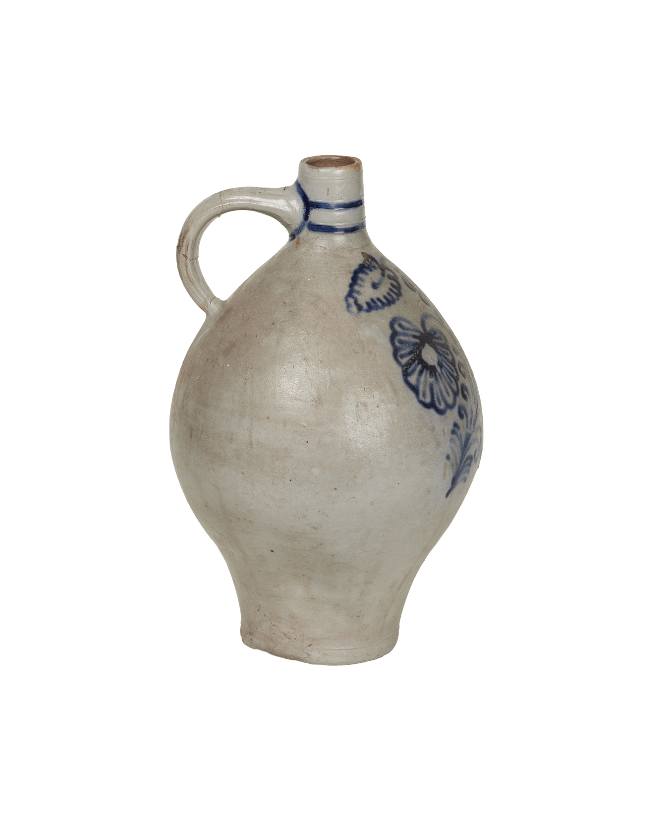 Antique Jug - Blue Alsace Glaze from France made of Ceramic