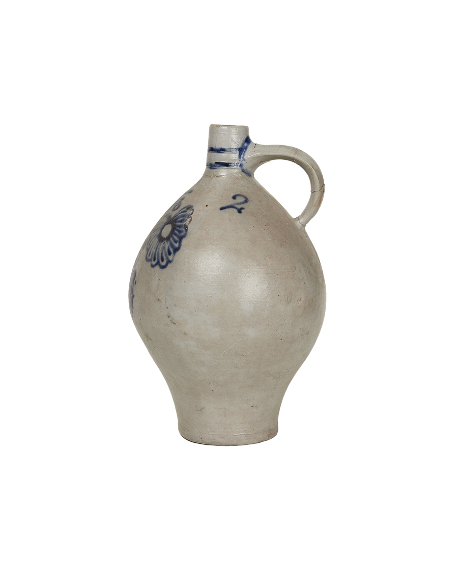 Antique Jug - Blue Alsace Glaze from France made of Ceramic