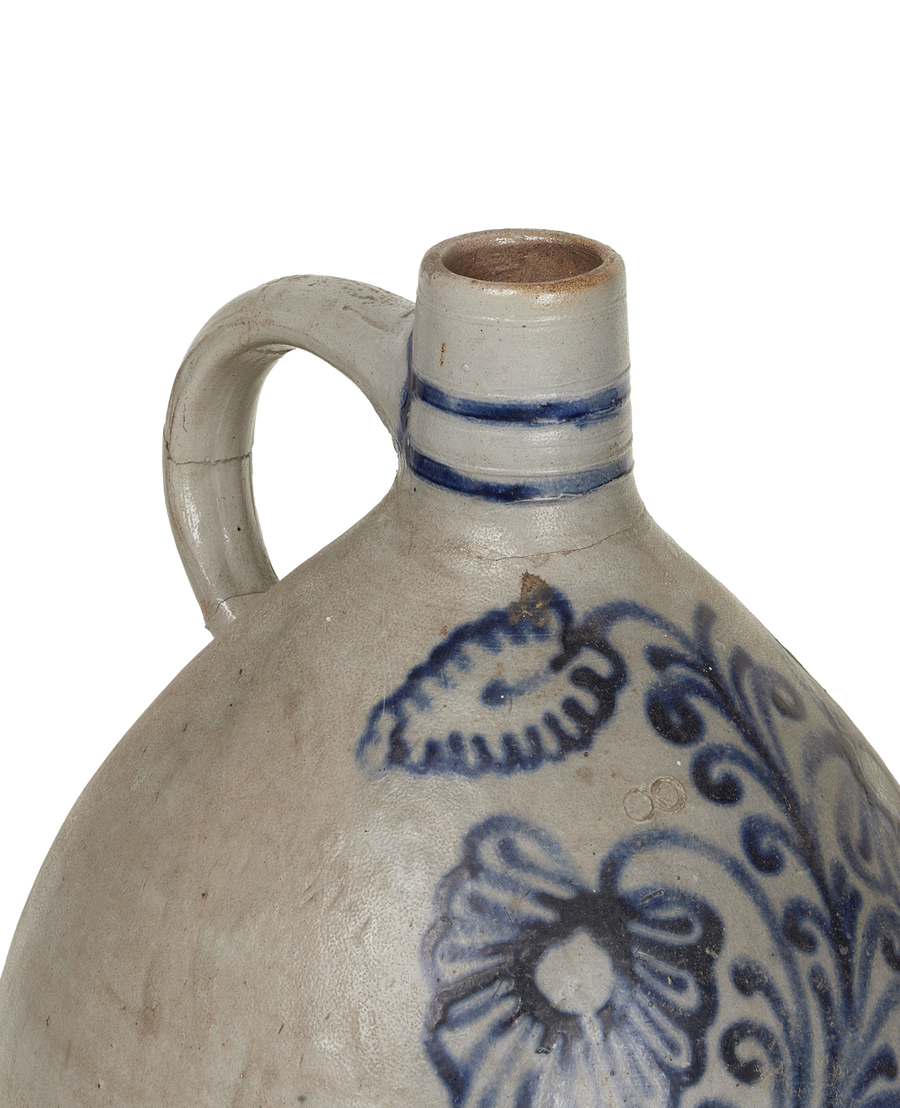 Antique Jug - Blue Alsace Glaze from France made of Ceramic