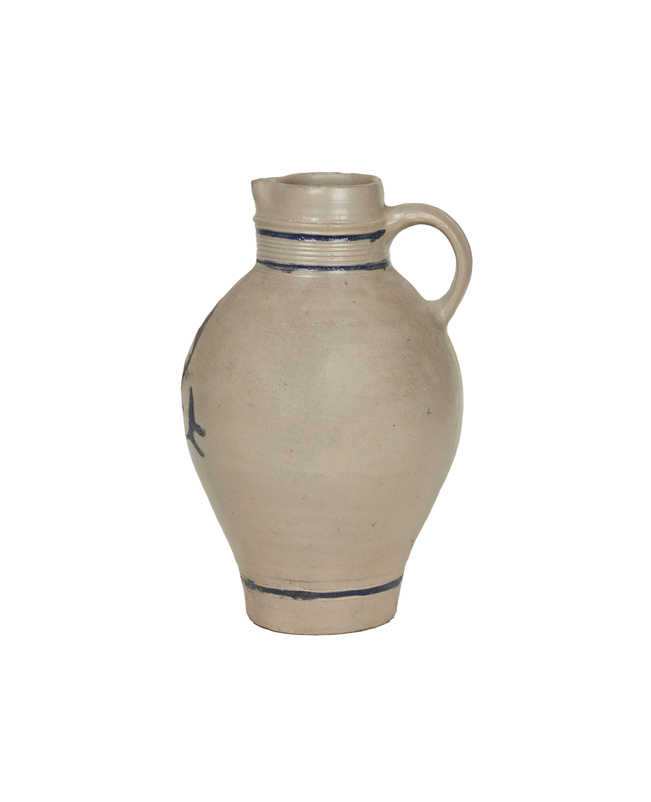 Antique Jug - Blue Alsace Glaze from France made of Ceramic