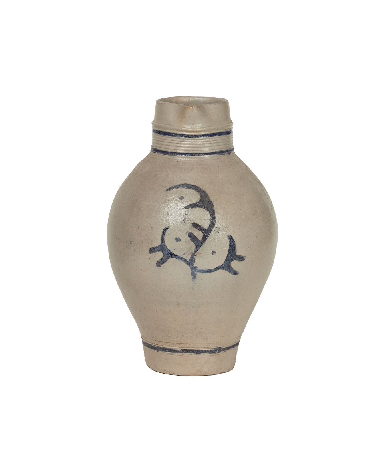 Antique Jug - Blue Alsace Glaze from France made of Ceramic