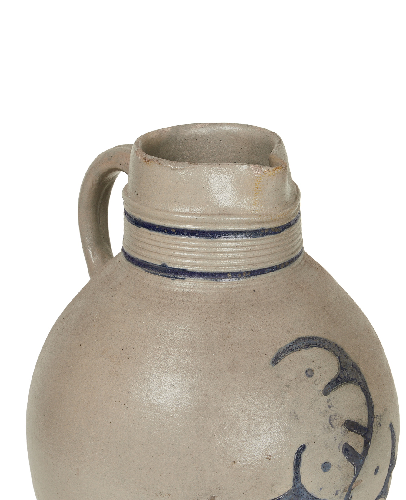 Antique Jug - Blue Alsace Glaze from France made of Ceramic