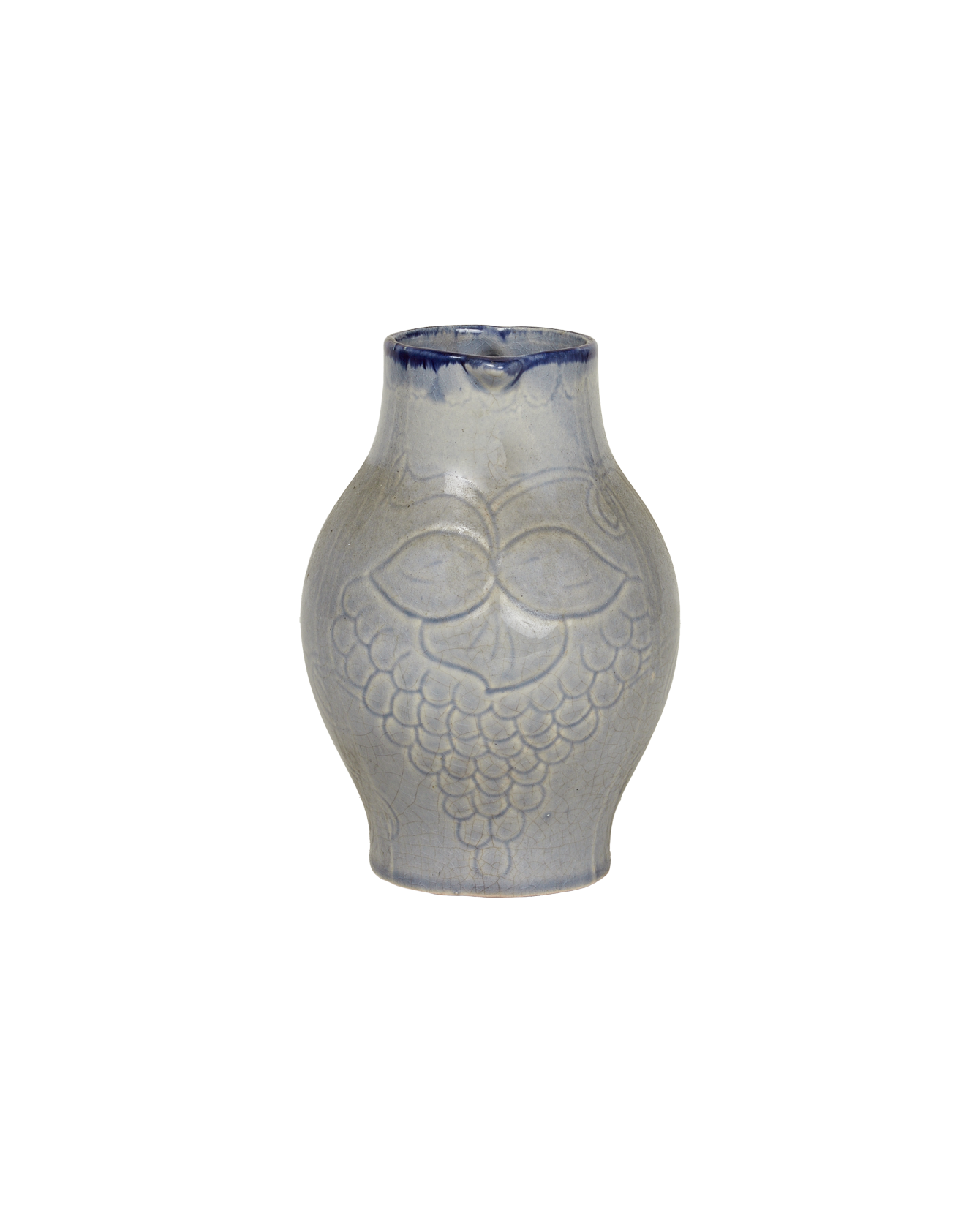 Antique Pitcher - Blue Alsace Glaze from France made of Ceramic