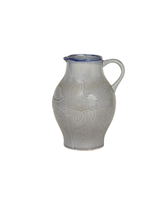 Pitcher - Blue Alsace Glaze