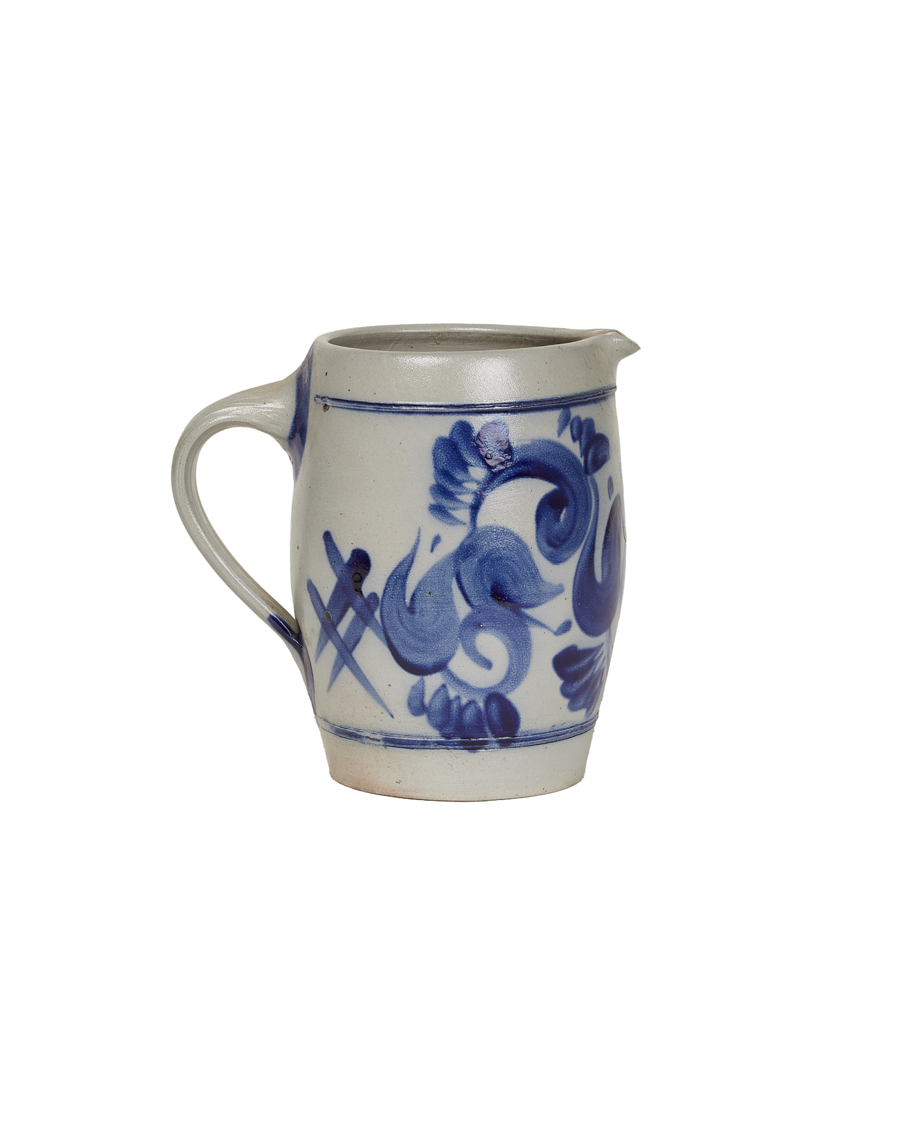 Antique Pitcher - Blue Alsace Glaze from France made of Ceramic