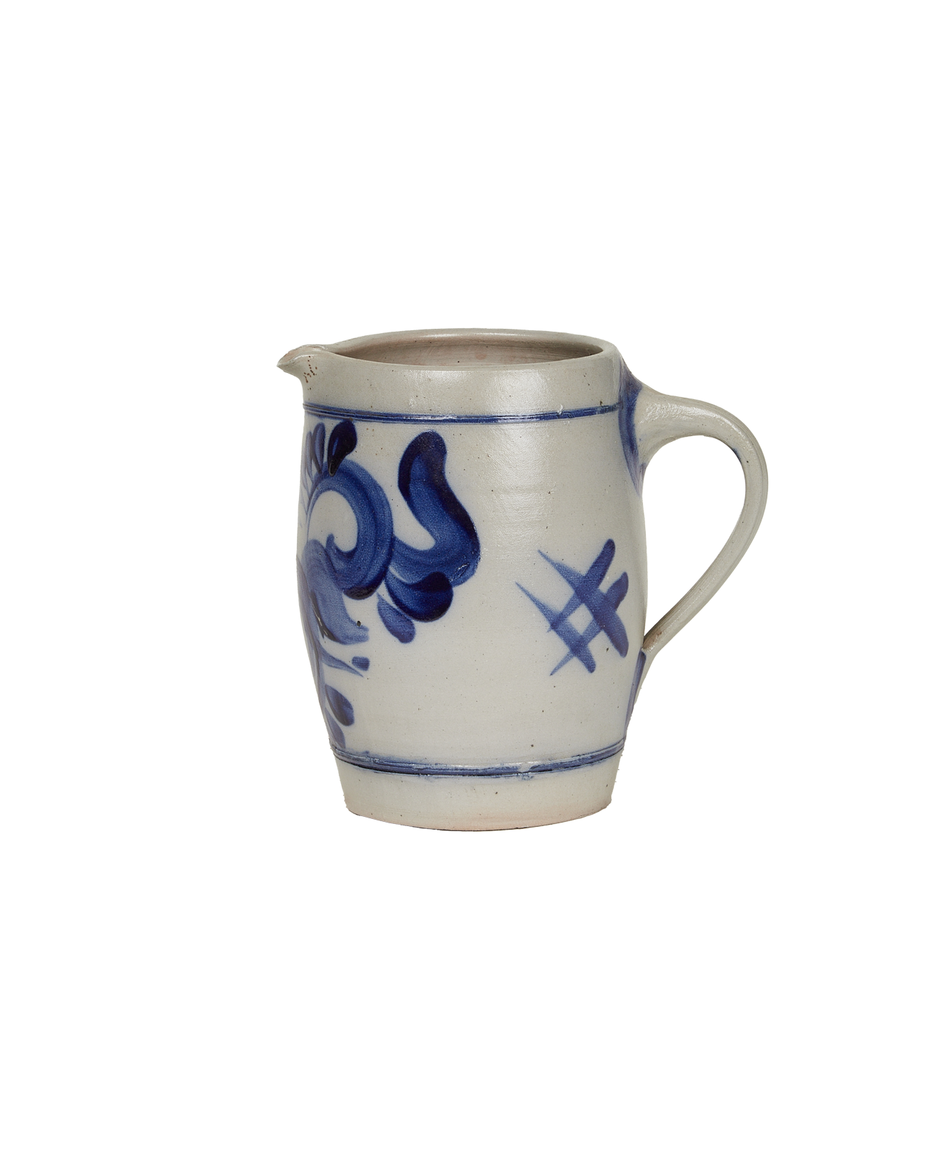 Antique Pitcher - Blue Alsace Glaze from France made of Ceramic