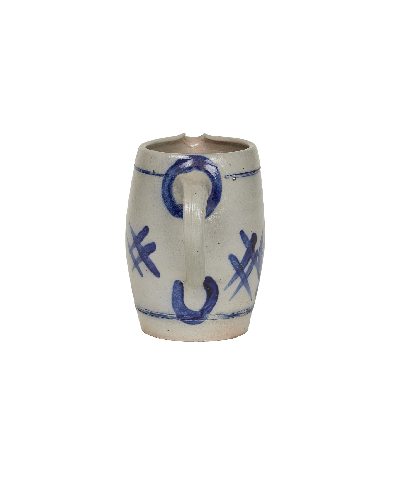 Antique Pitcher - Blue Alsace Glaze from France made of Ceramic