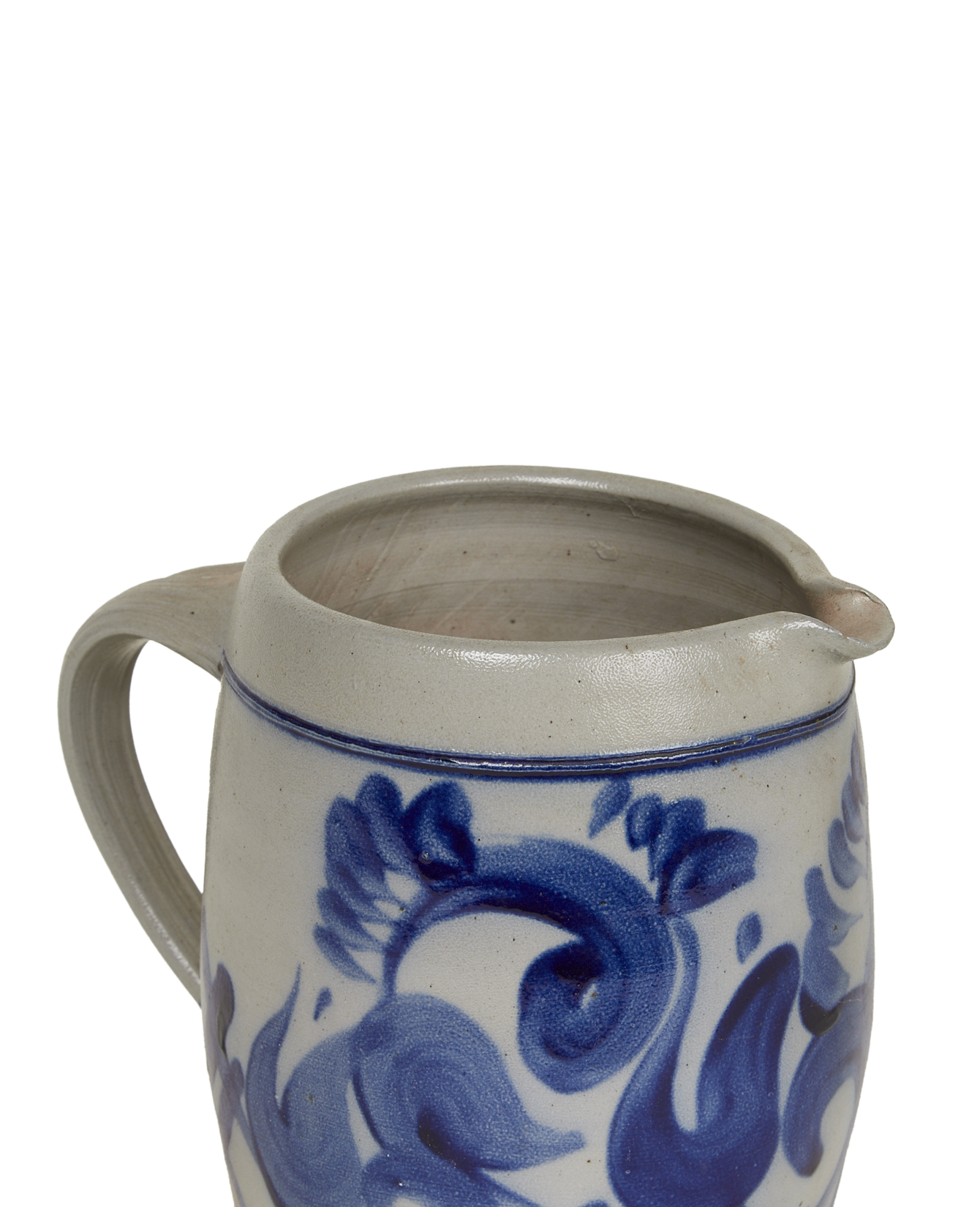 Antique Pitcher - Blue Alsace Glaze from France made of Ceramic