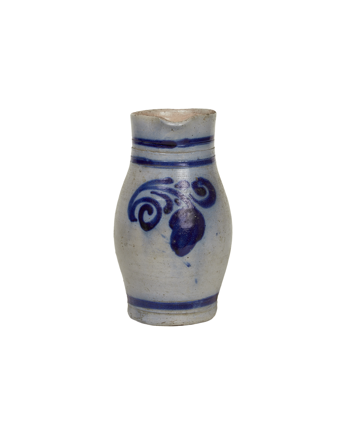 Antique Pitcher - Blue Alsace Glaze from France made of Ceramic