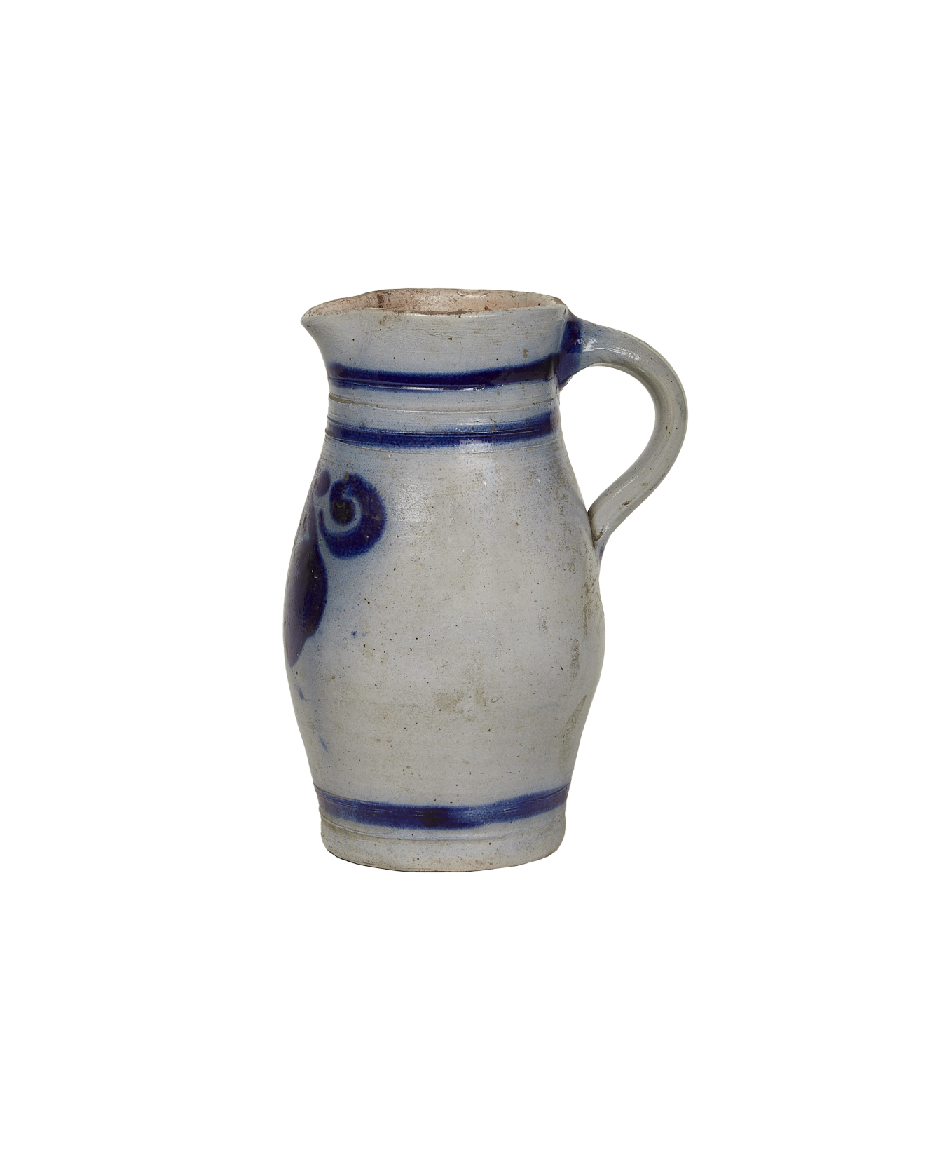 Antique Pitcher - Blue Alsace Glaze from France made of Ceramic