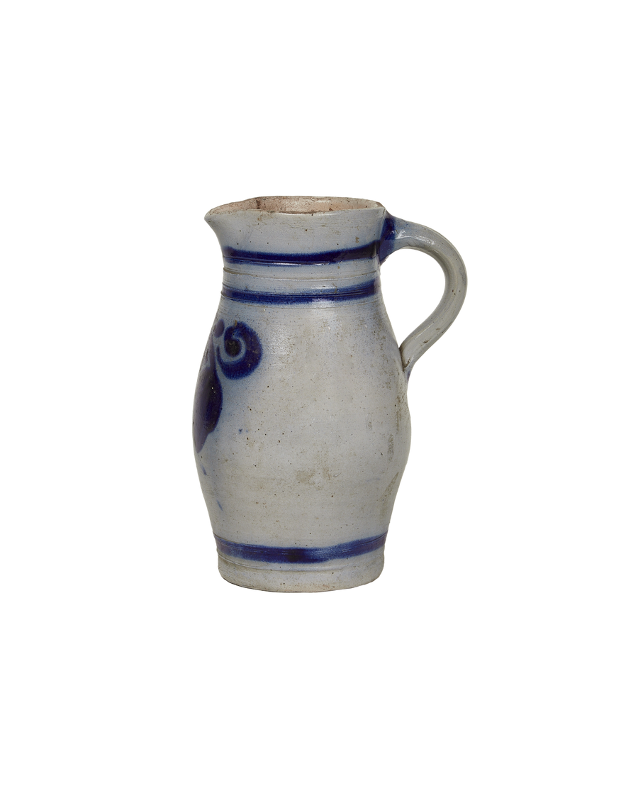 Antique Pitcher - Blue Alsace Glaze from France made of Ceramic