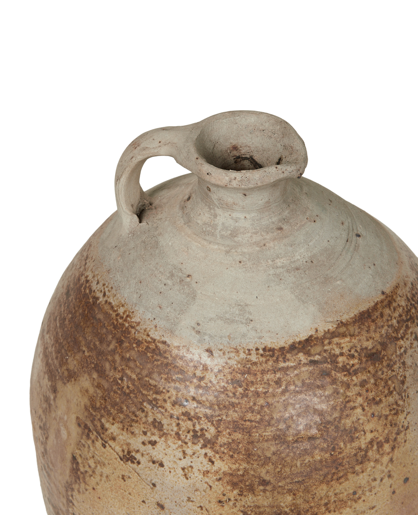 Antique Stoneware Jug from France made of Ceramic