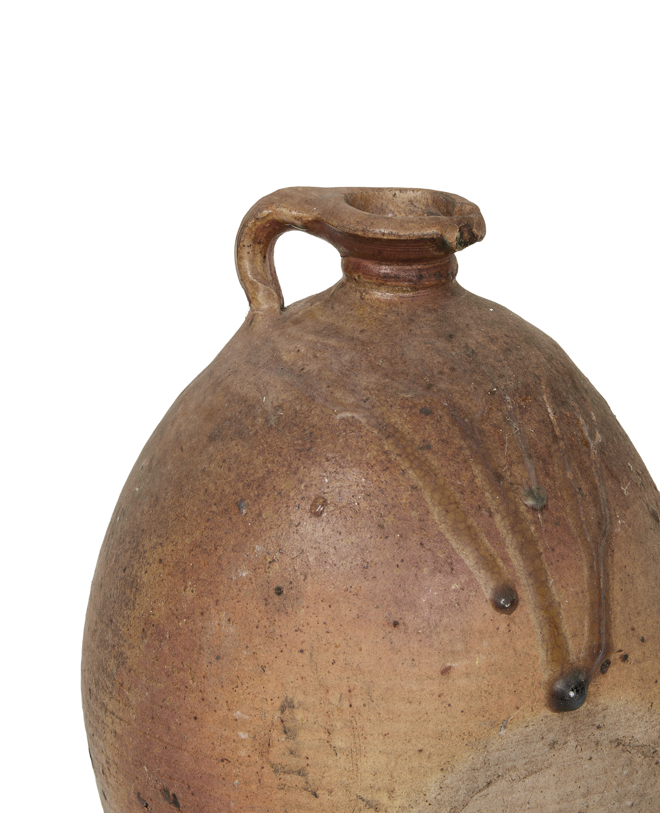 Antique Stoneware Jug from France made of Ceramic
