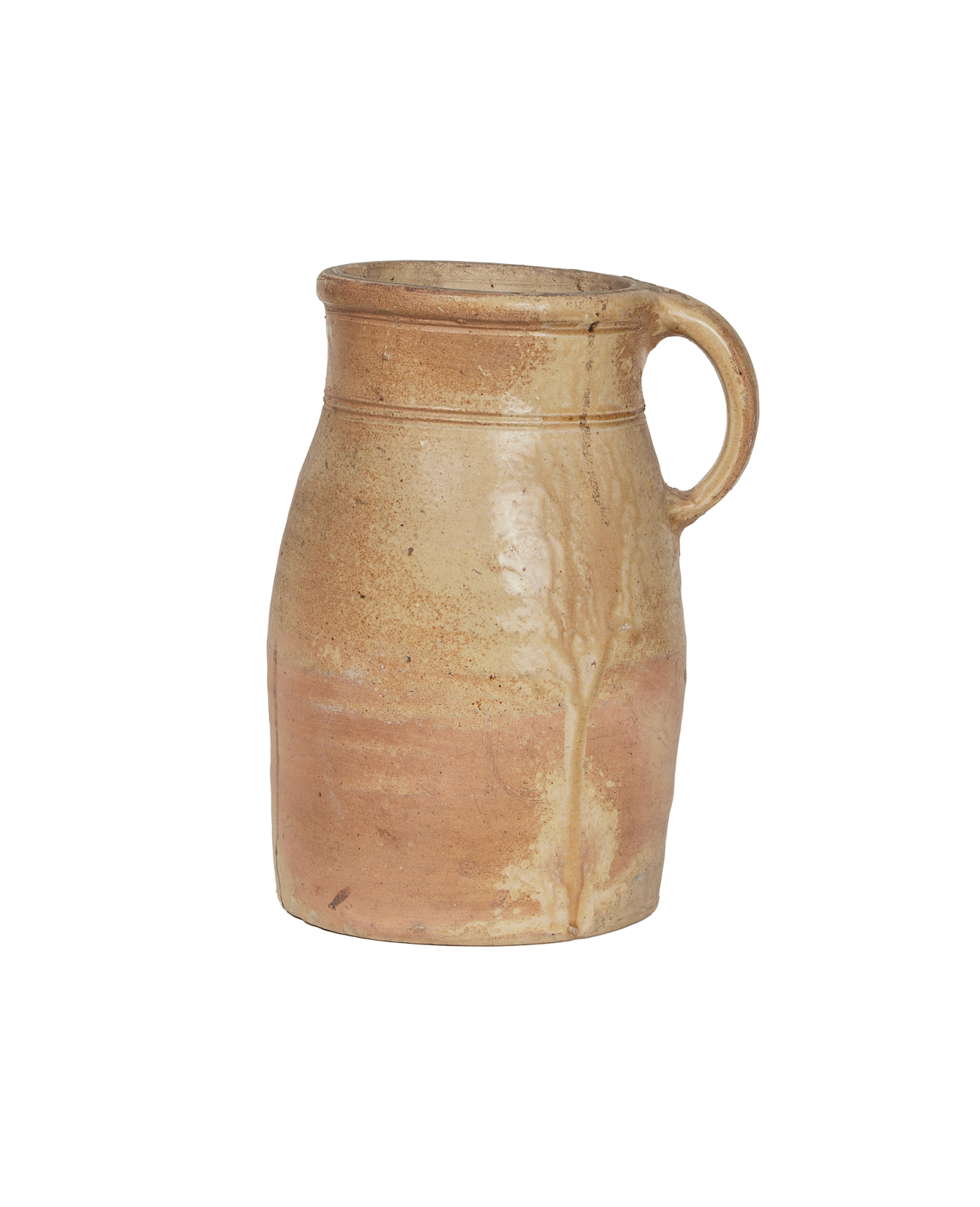 Antique Stoneware Pitcher from France made of Ceramic