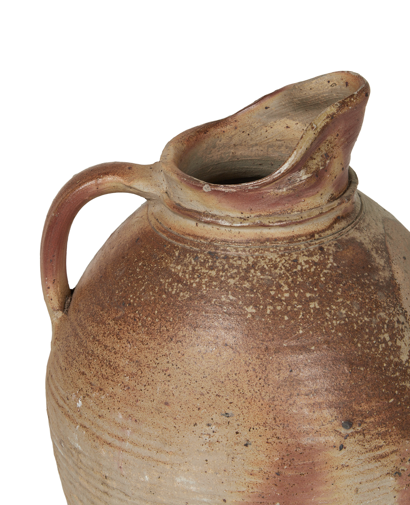Antique Stoneware Pitcher from France made of Ceramic
