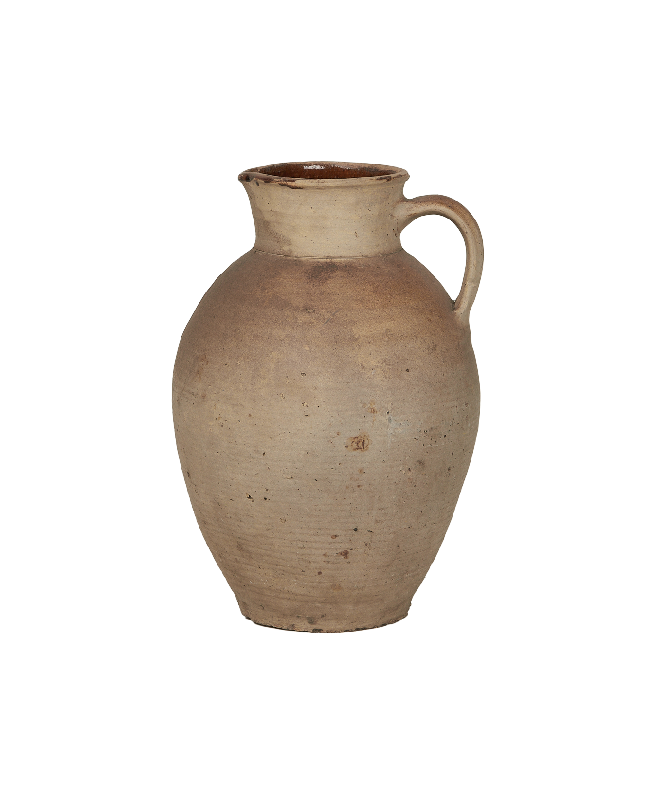 Antique Stoneware Pitcher from France made of Ceramic