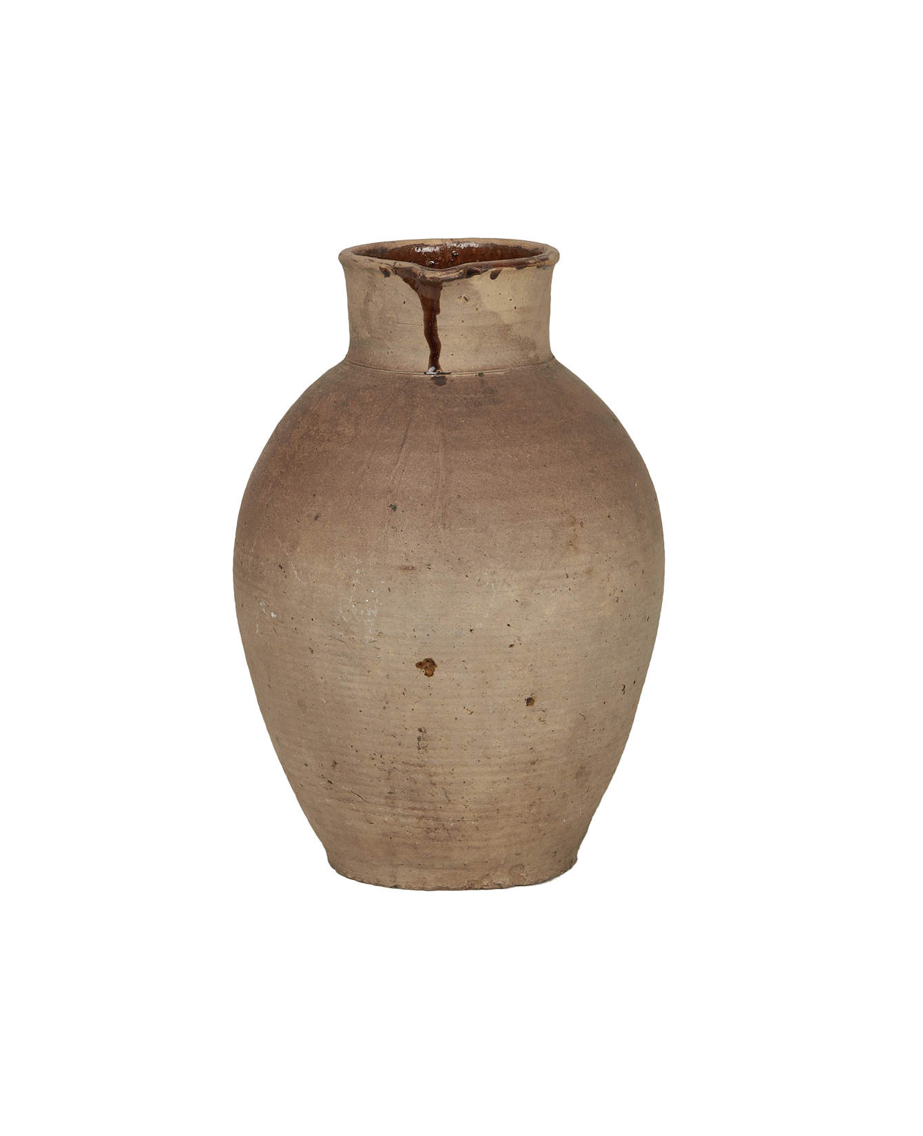 Antique Stoneware Pitcher from France made of Ceramic