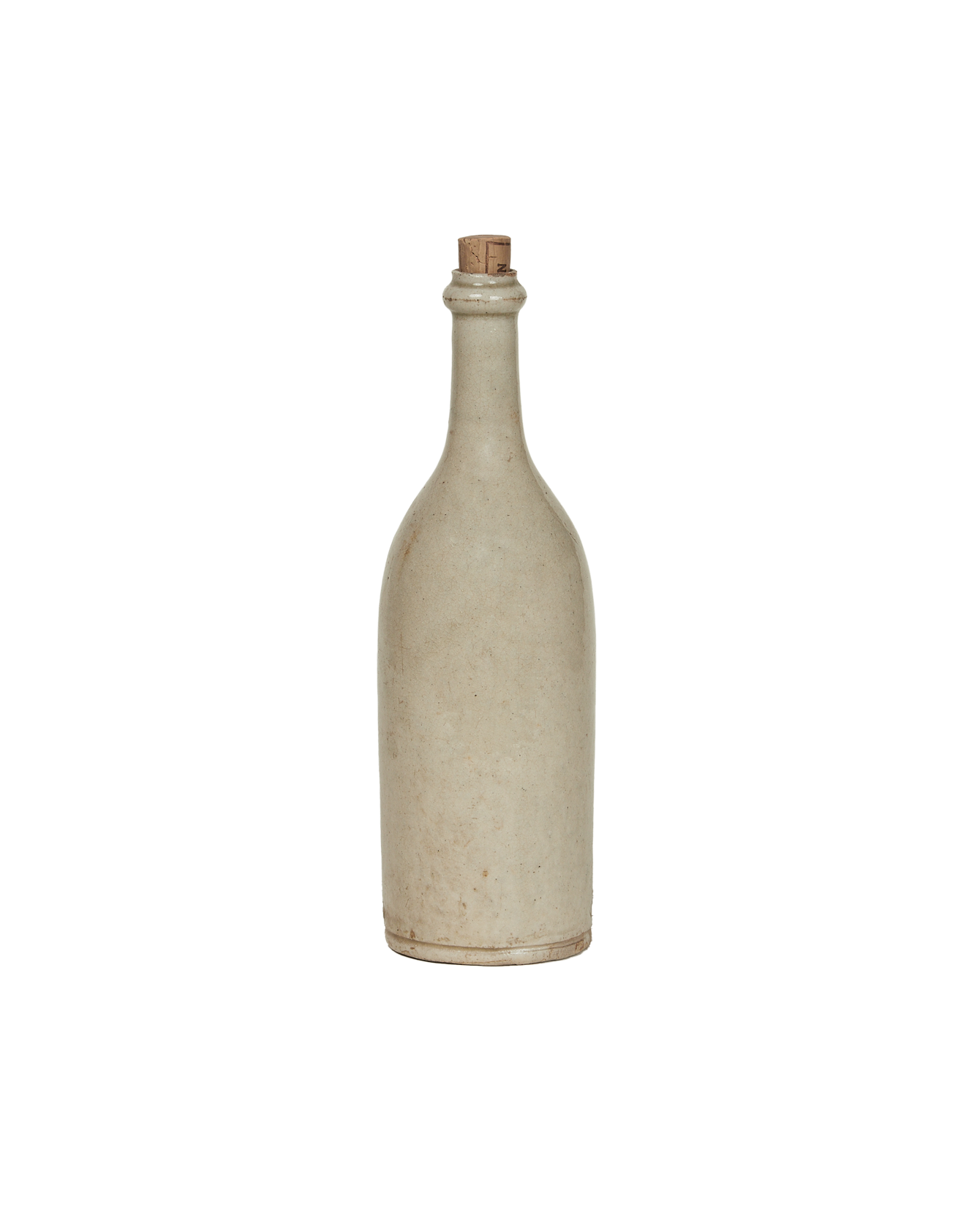 Antique Stoneware Oil Bottle from France made of Ceramic