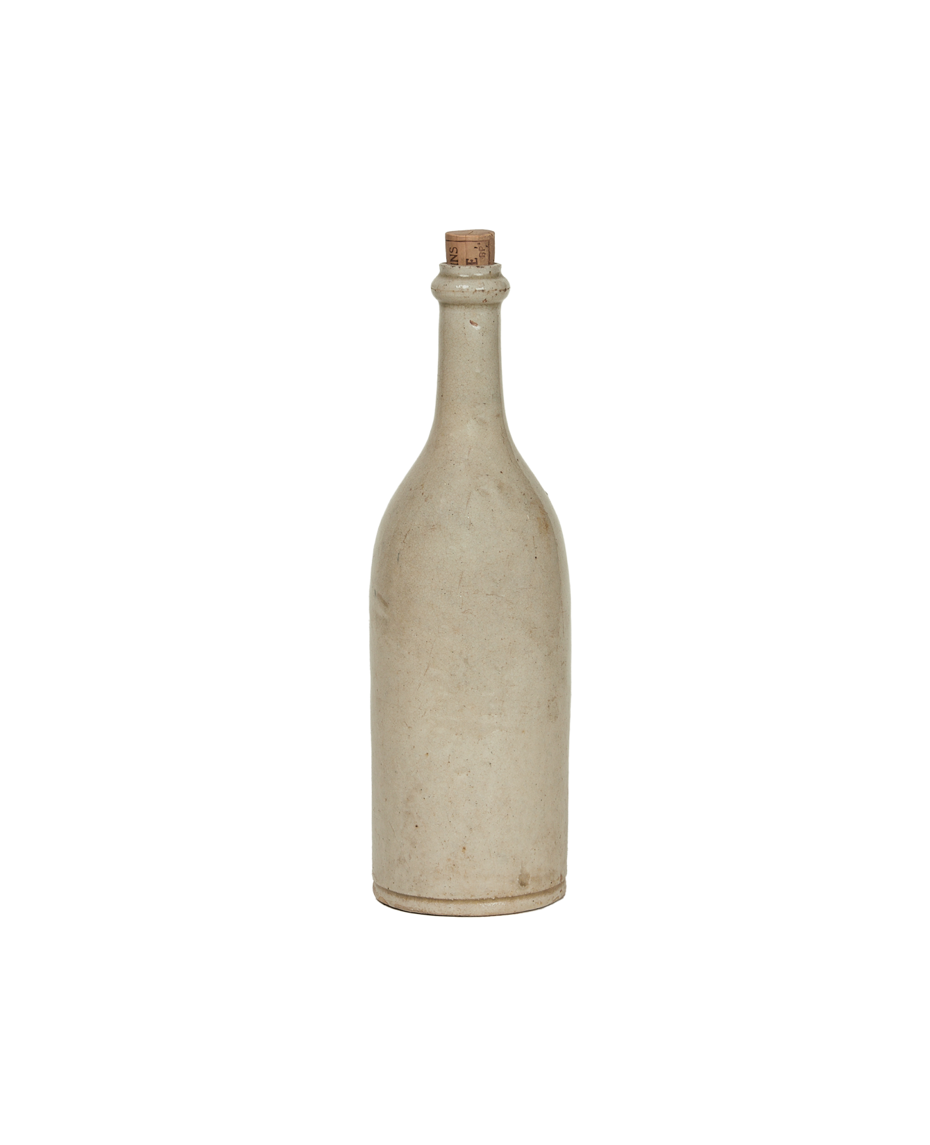 Antique Stoneware Oil Bottle from France made of Ceramic