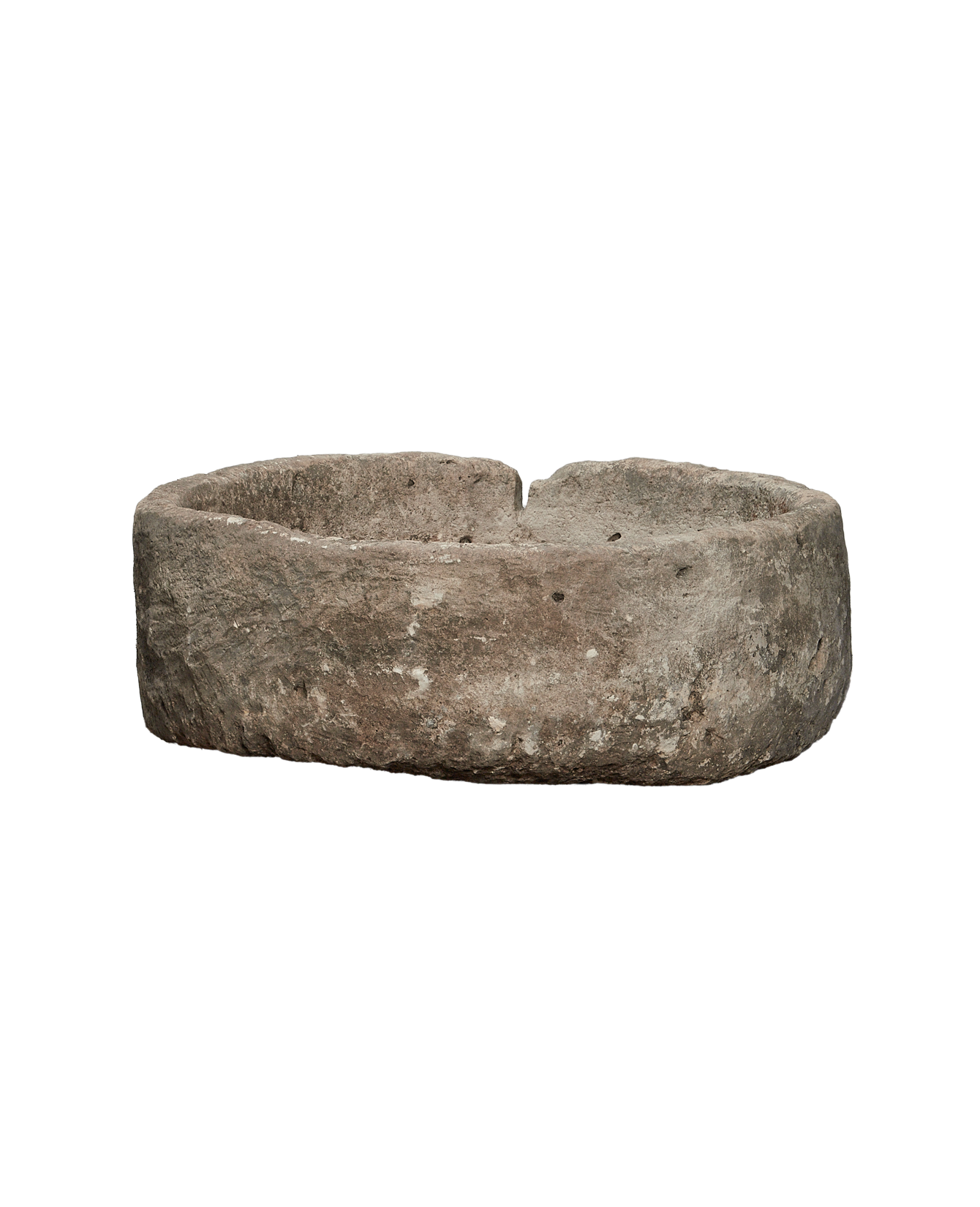 Vintage Limestone Trough - Round from Indonesia - Planters, Fountains, & Water Features