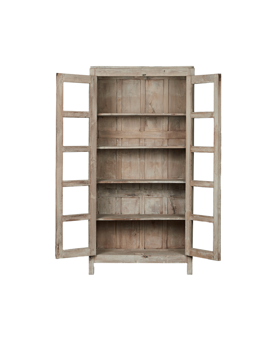 Vintage Wood Cabinet - Bleached from India made of Wood