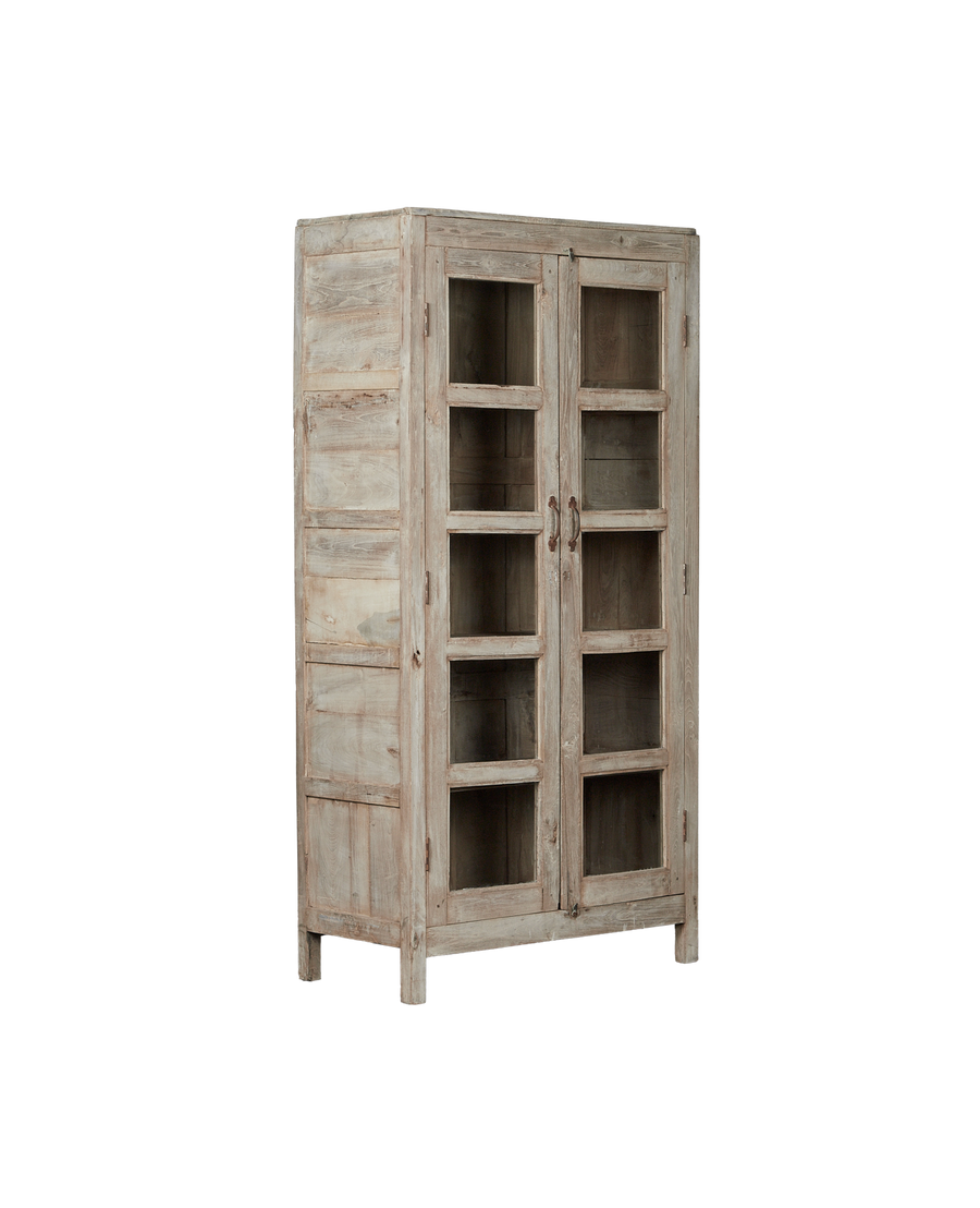 Vintage Wood Cabinet - Bleached from India made of Wood