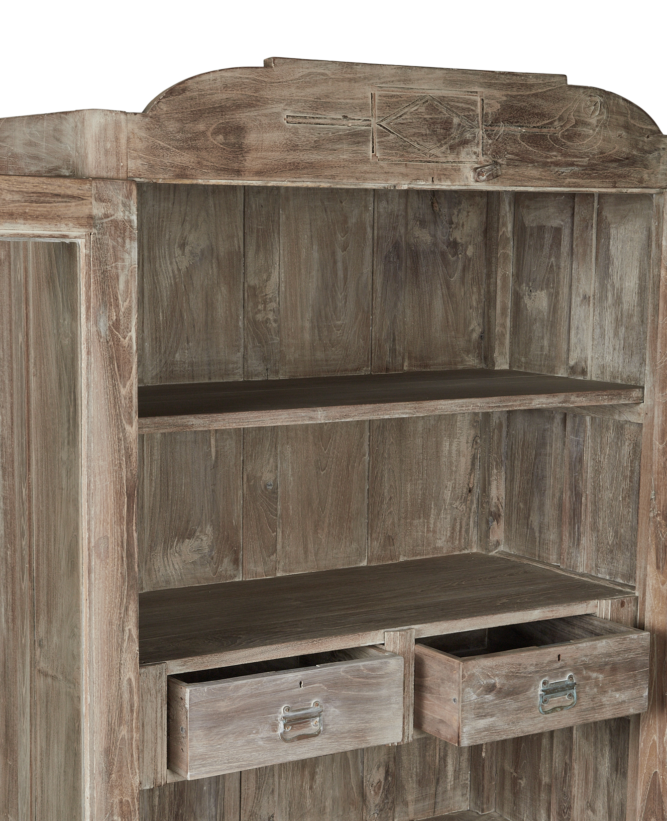 Vintage Wood Cabinet - Bleached from India made of Wood
