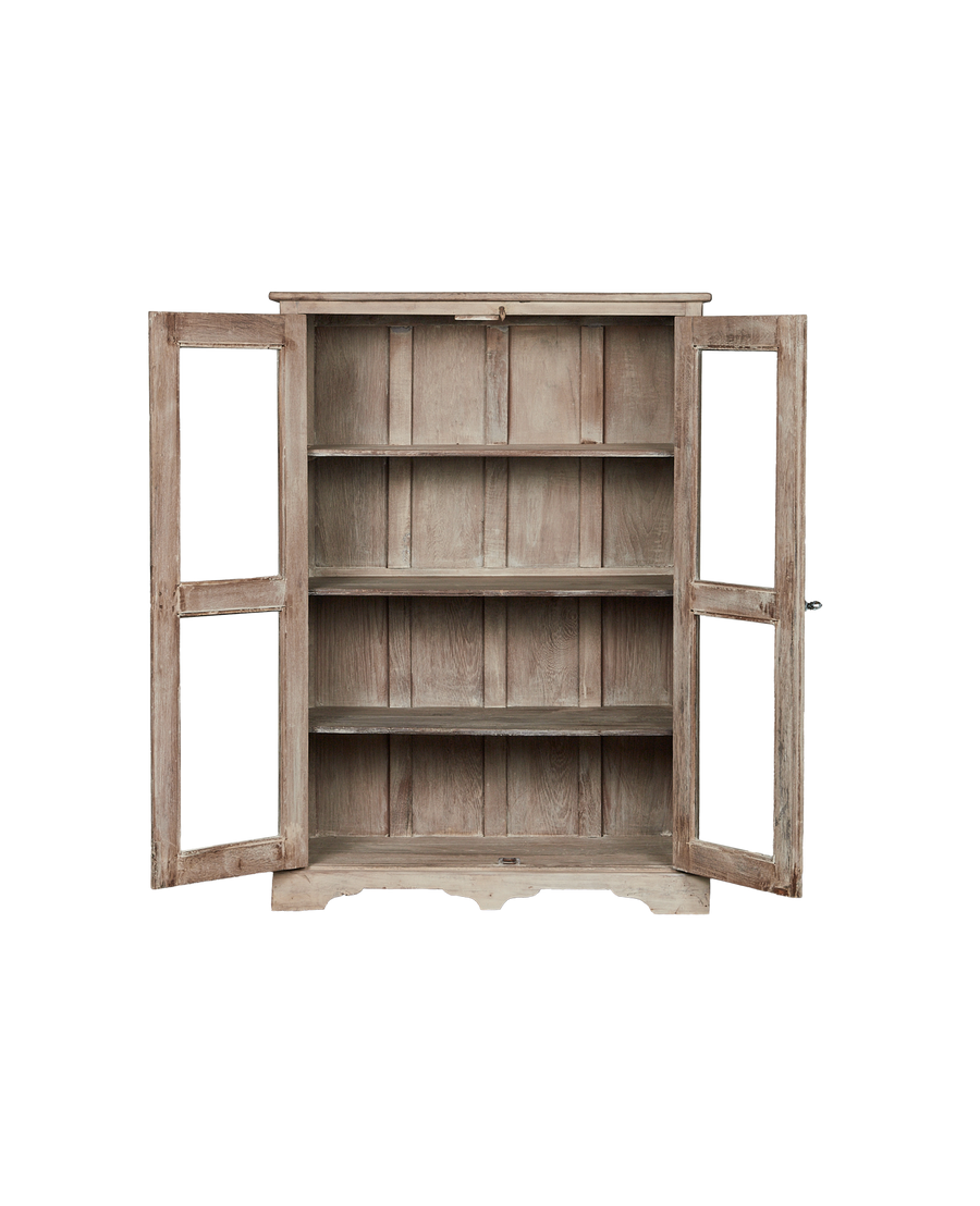 Vintage Wood Cabinet - Bleached from India made of Wood