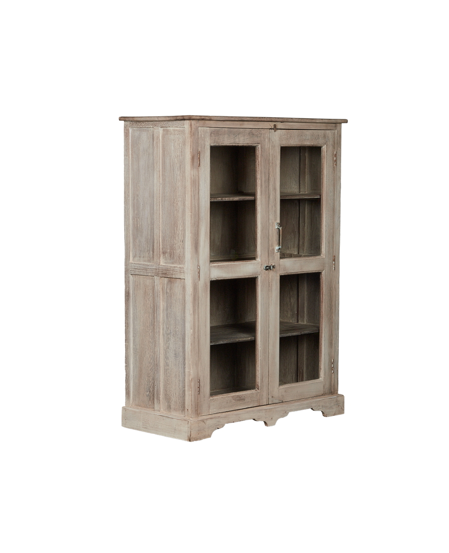 Vintage Wood Cabinet - Bleached from India made of Wood