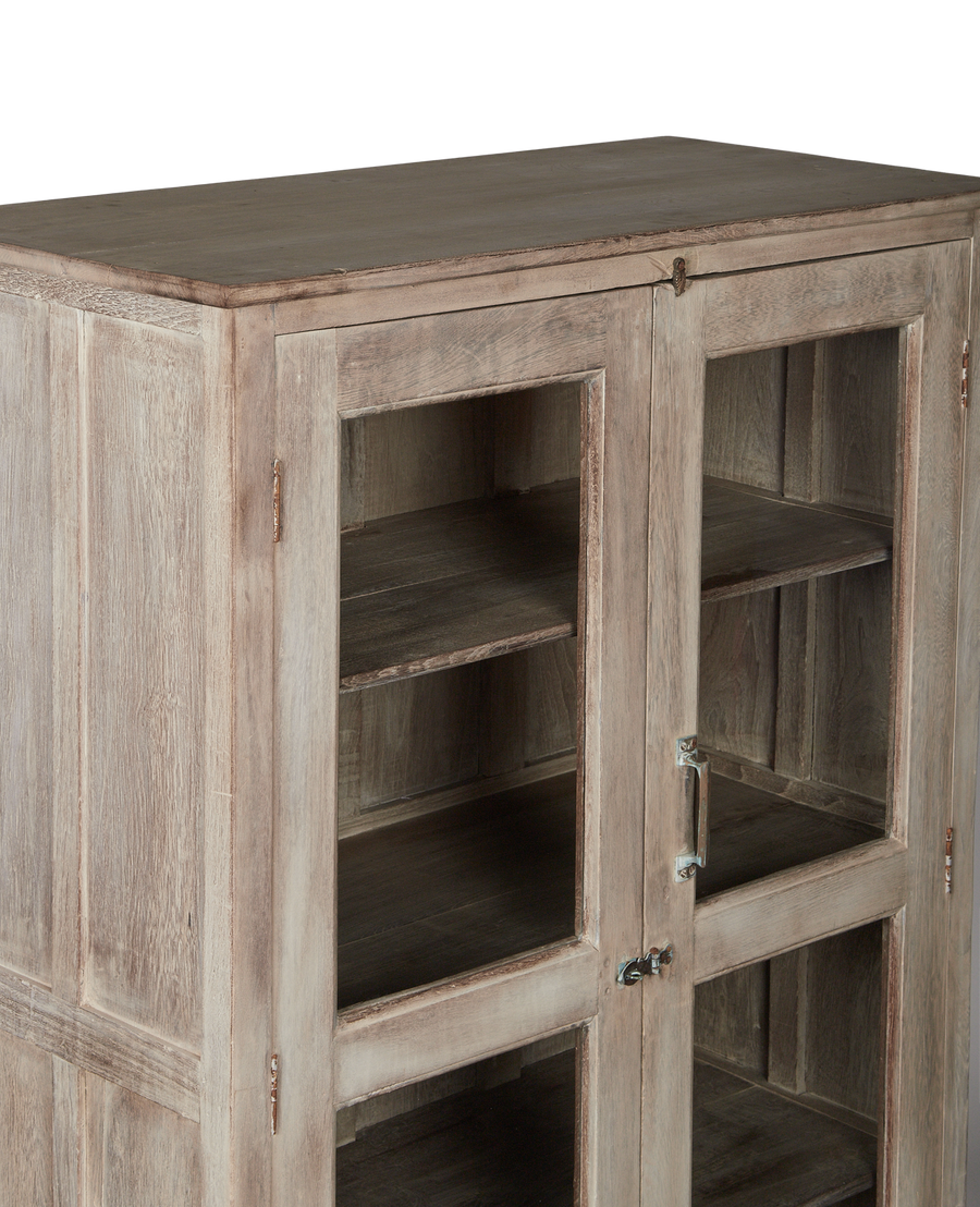 Vintage Wood Cabinet - Bleached from India made of Wood