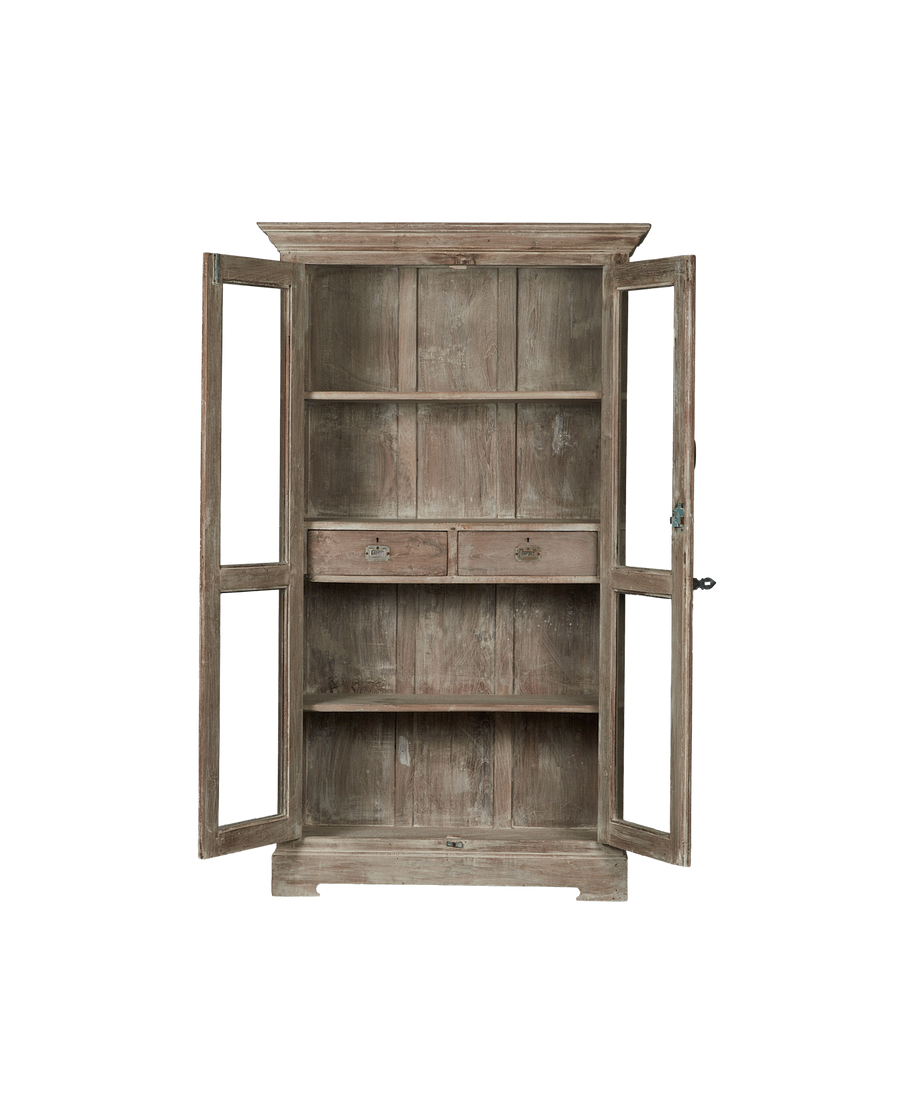 Vintage Wood Cabinet - Bleached from India made of Wood