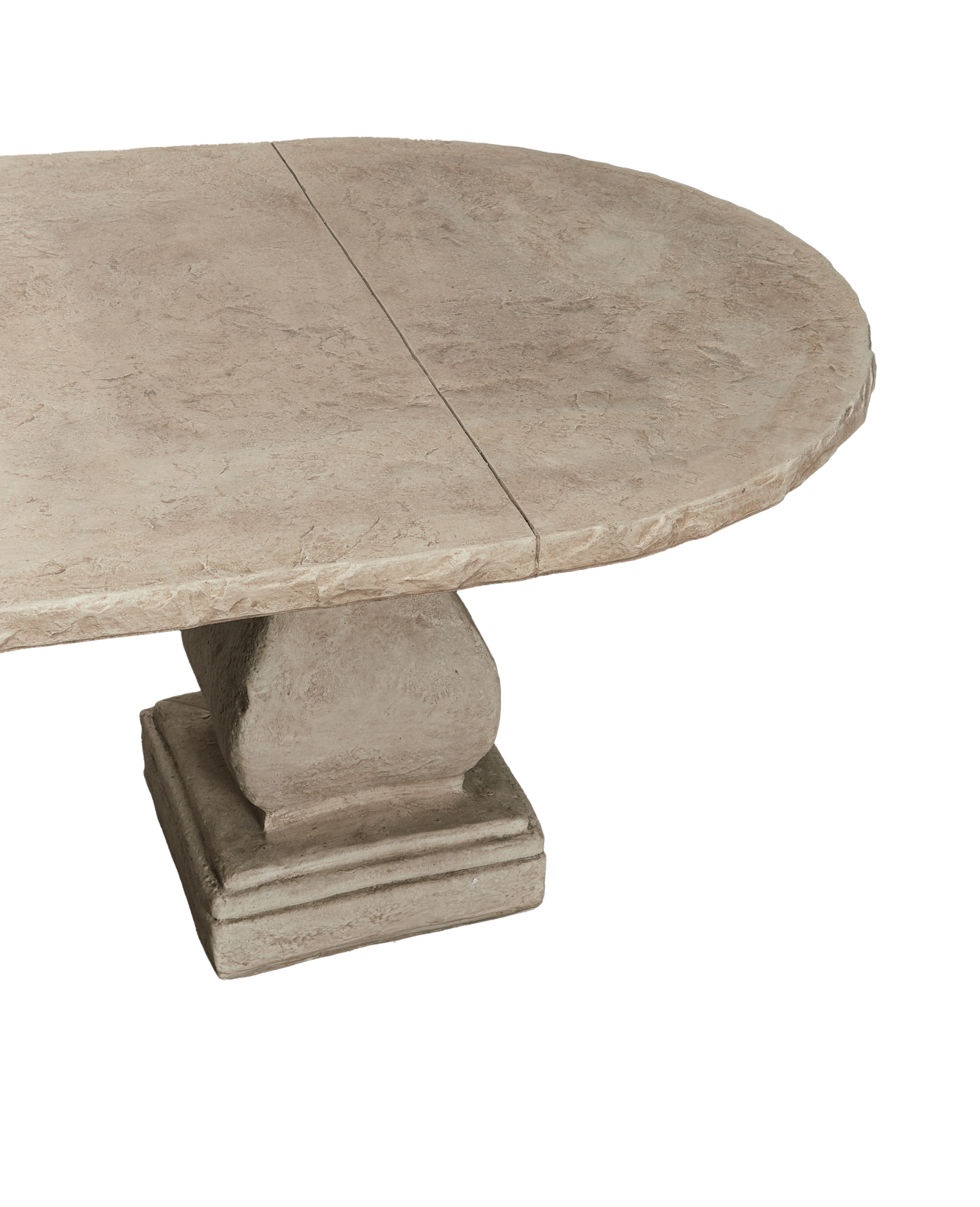 Reproduction Cast Oval Dining Table - Hewn Edge from Domestic made of Cement