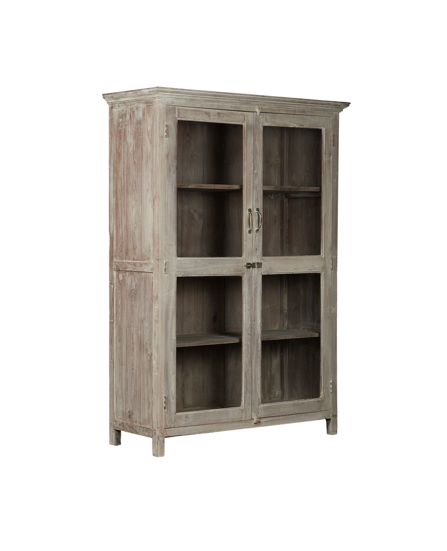 Vintage Wood Cabinet - Bleached from India made of Wood