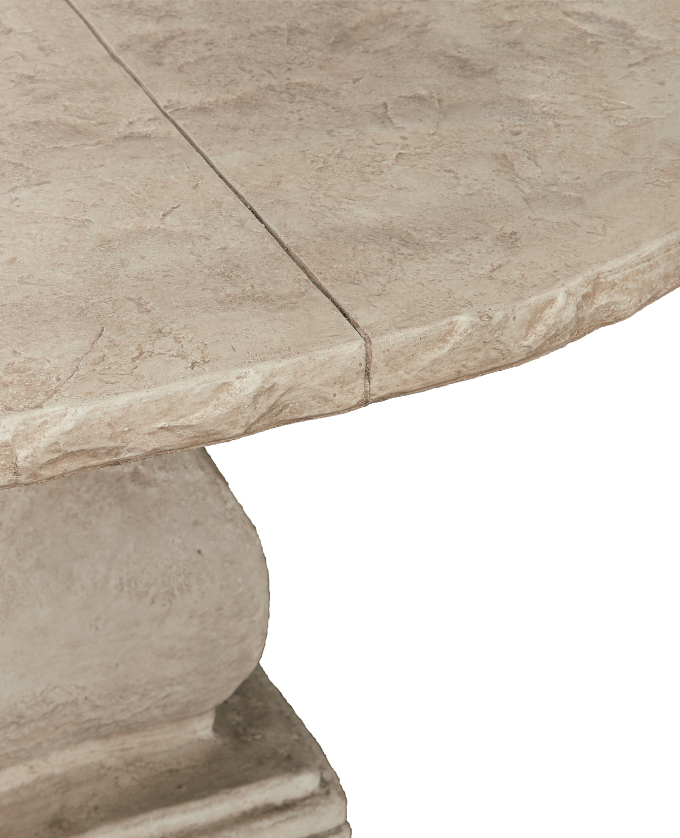 Reproduction Cast Oval Dining Table - Hewn Edge from Domestic made of Cement