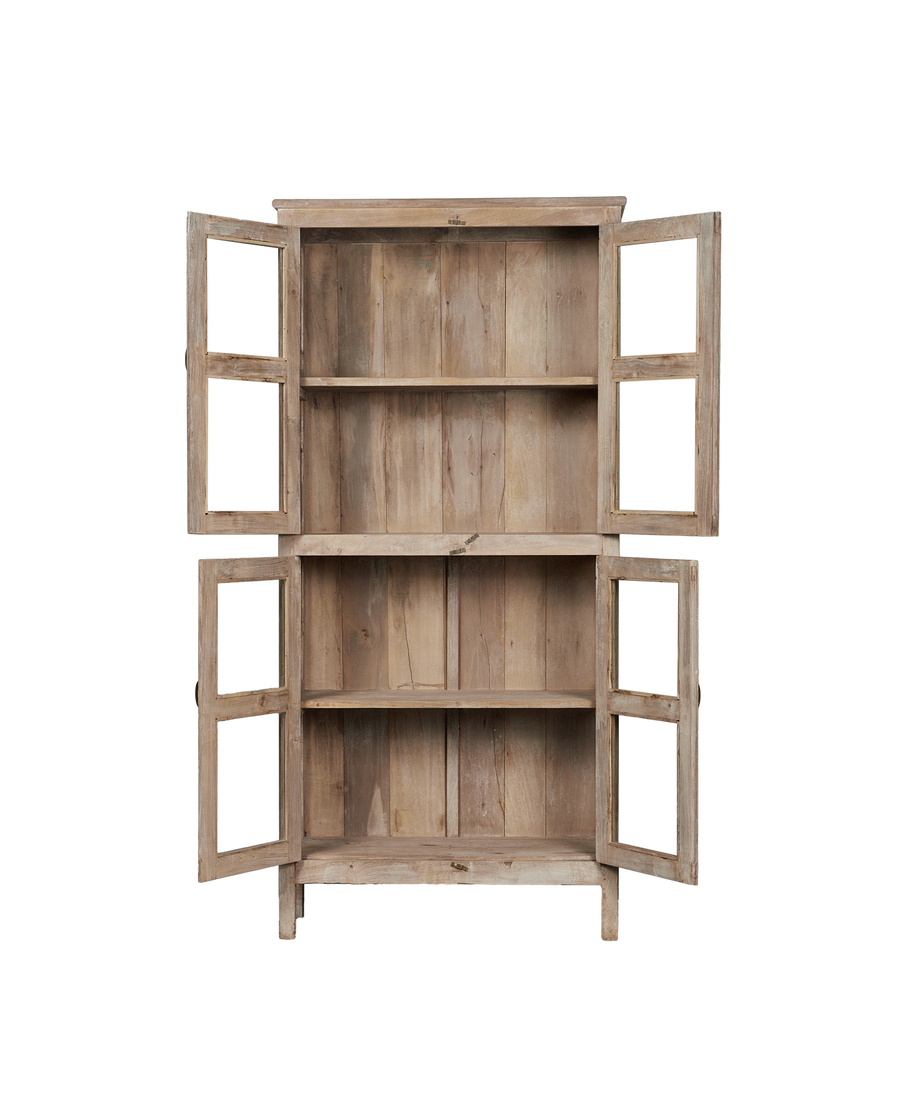 Vintage Wood Cabinet - Bleached from India made of Wood