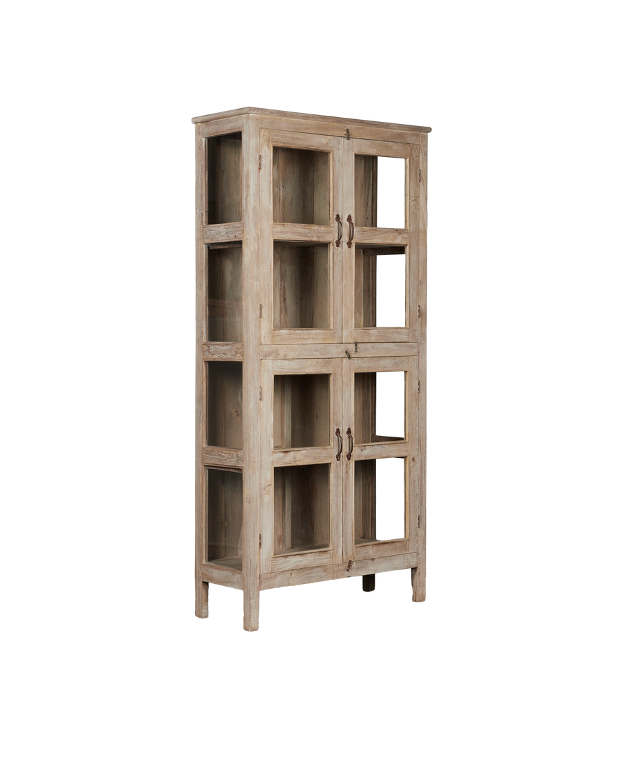 Vintage Wood Cabinet - Bleached from India made of Wood