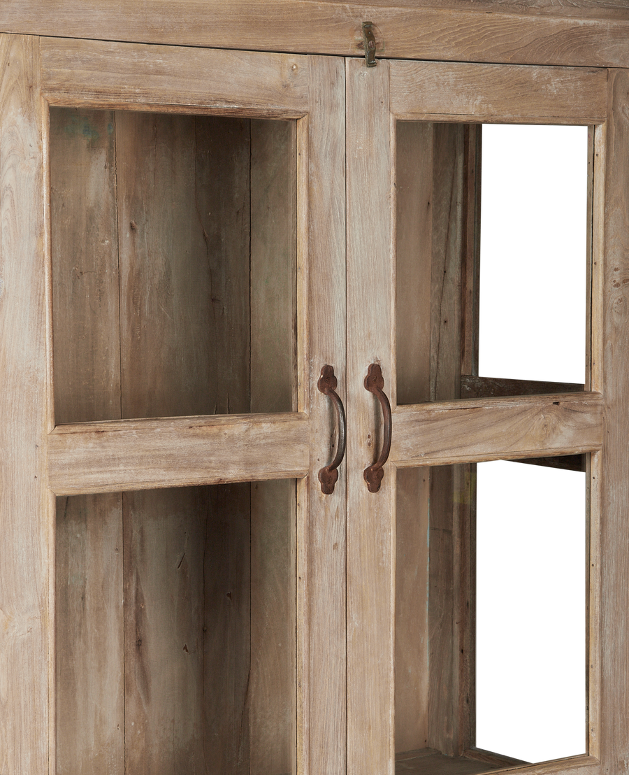 Vintage Wood Cabinet - Bleached from India made of Wood