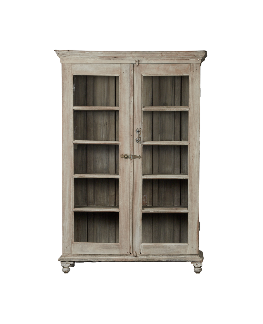 Vintage Wood Cabinet - Bleached from India made of Wood